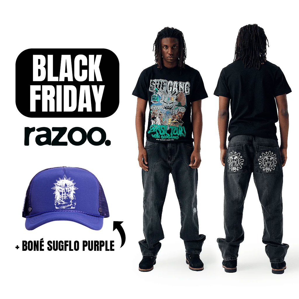 COMPRE 3, PAGUE 2 - Kit Completo Sugflo Camisa The Redeemer + Calça Jeans + Boné Purple [BLACK FRIDAY]