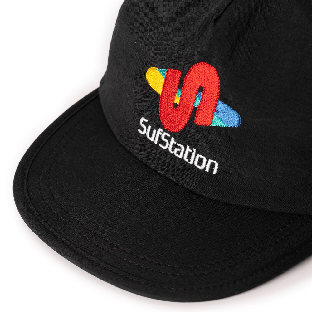 SIX PANEL SUFSTATION BLACK