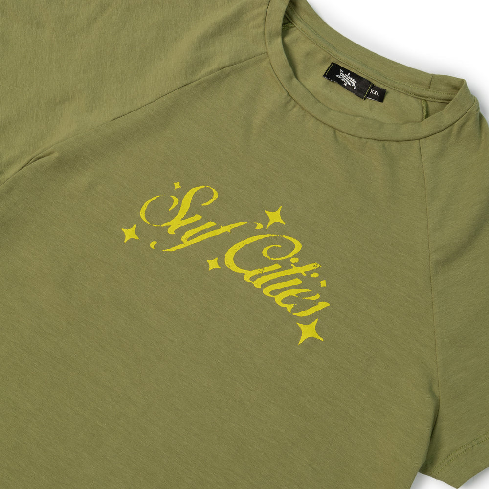 BABY TEE SUF CITIES MILITARY GREEN